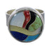 Sterling Silver Multicolor Southwest Ring Size 7-1/2 YX77514